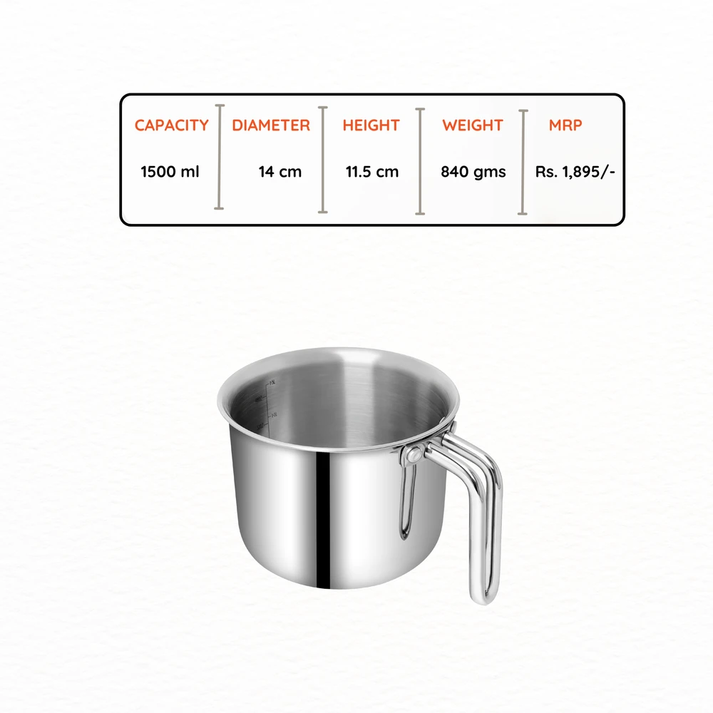 Triply Stainless Steel Milk Warmer - Image 6
