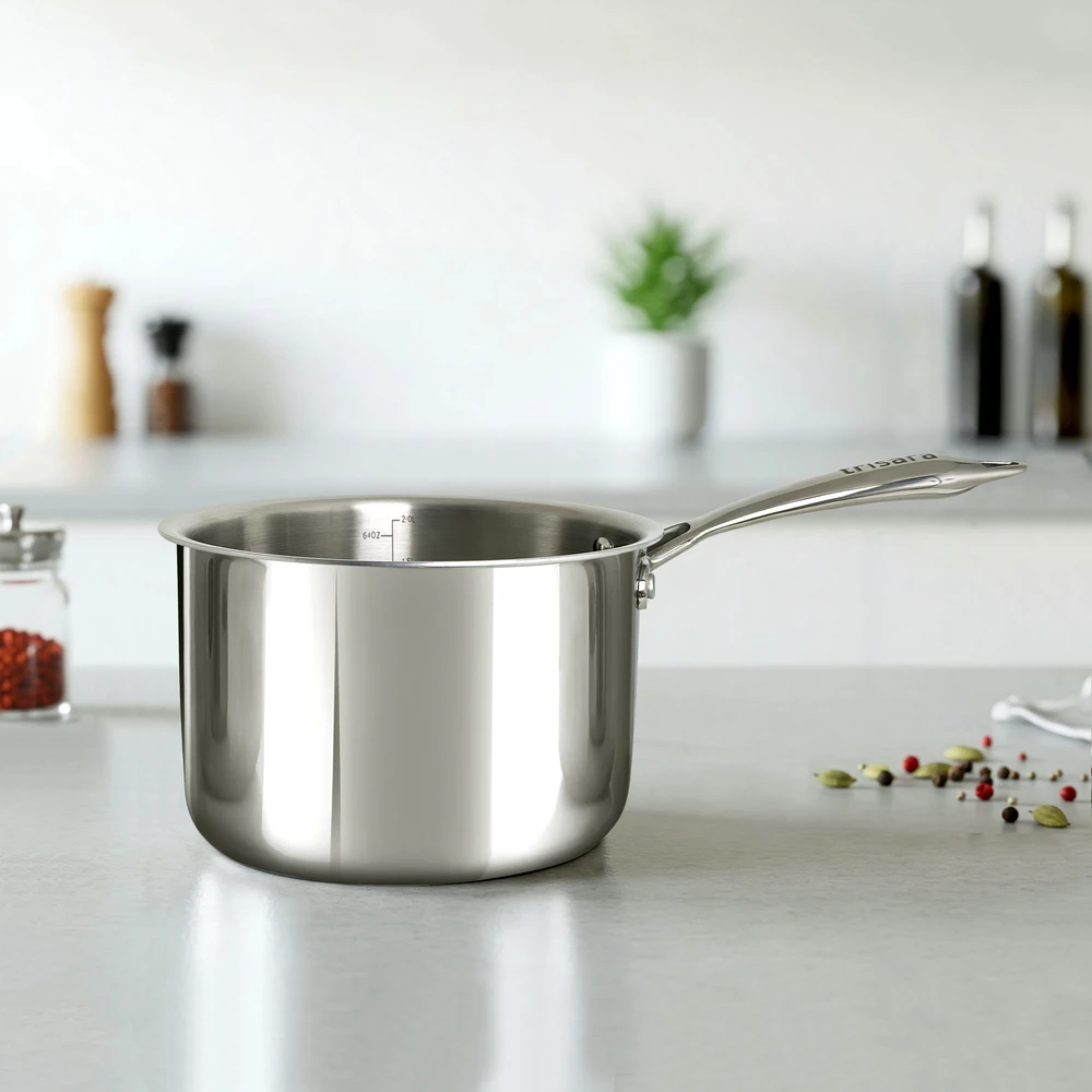 Triply Stainless Steel Deep Saucepan | Size: 16 cm | Capacity: 2000 ml - Image 4