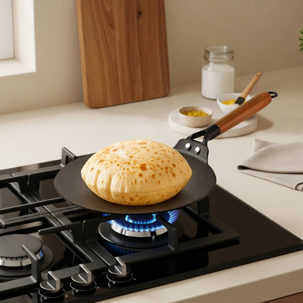 Heritage Cast Iron Roti Tawa | 28 cm - Image 4