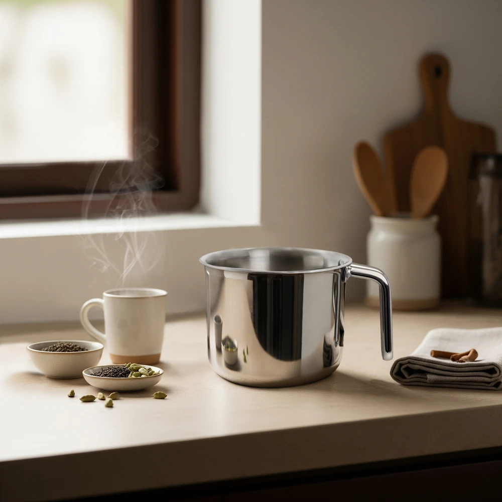 Triply Stainless Steel Milk Warmer - Image 1