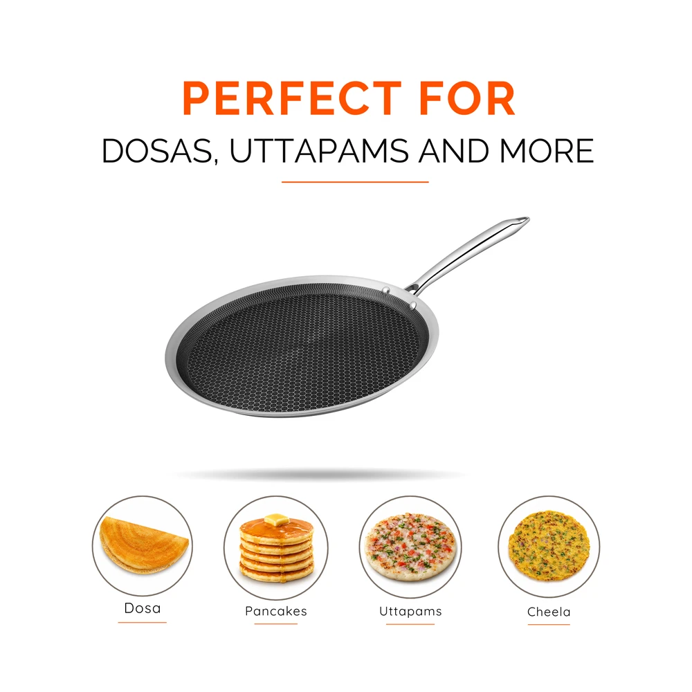 Triply Honeycomb Dosa Tawa | 30 cm - Image 4