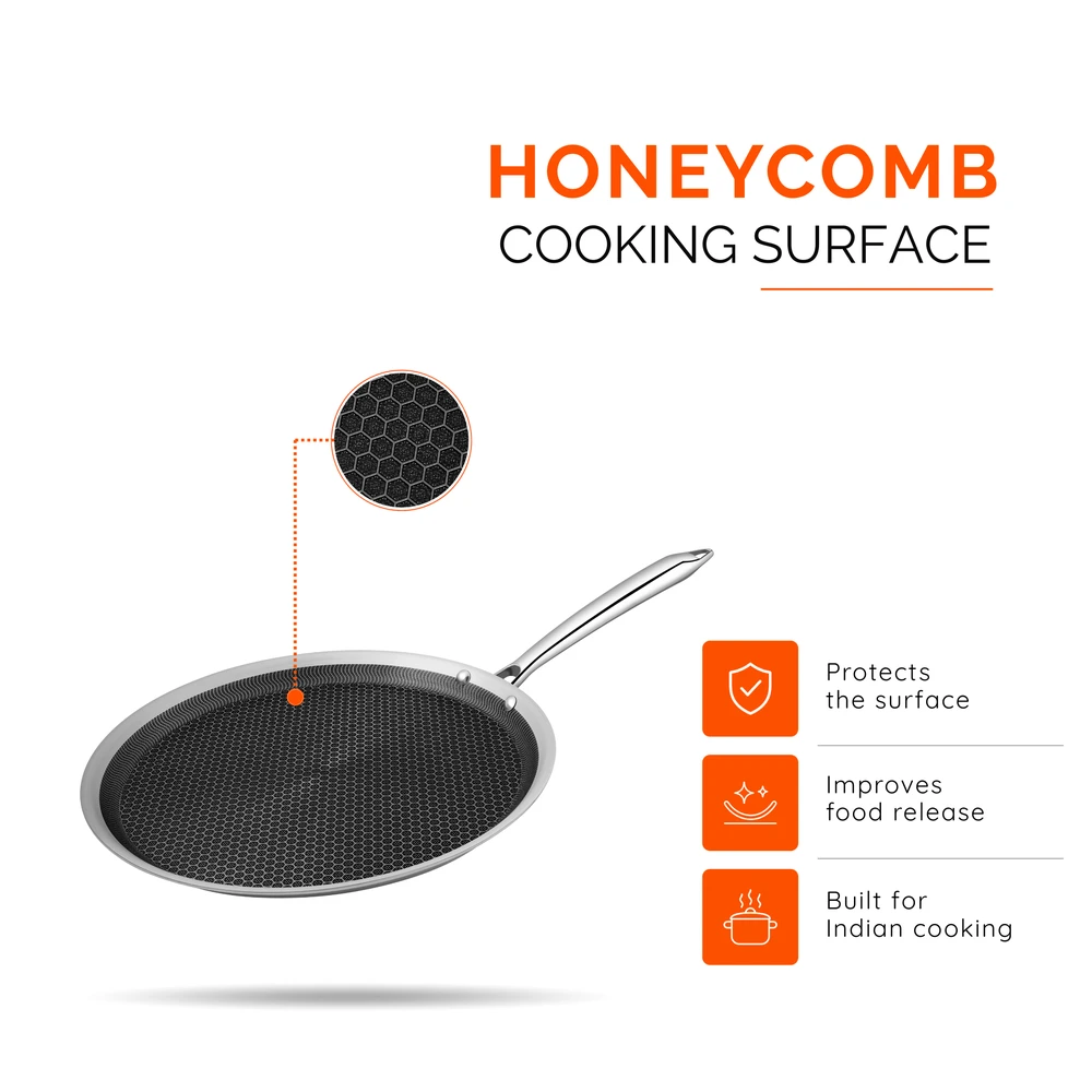 Triply Honeycomb Dosa Tawa | 28 cm - Image 5