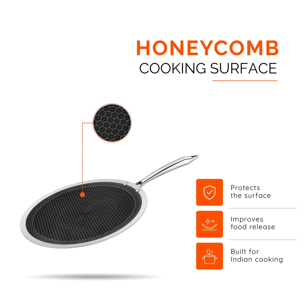 Triply Honeycomb Roti Tawa | 30 cm - Image 5
