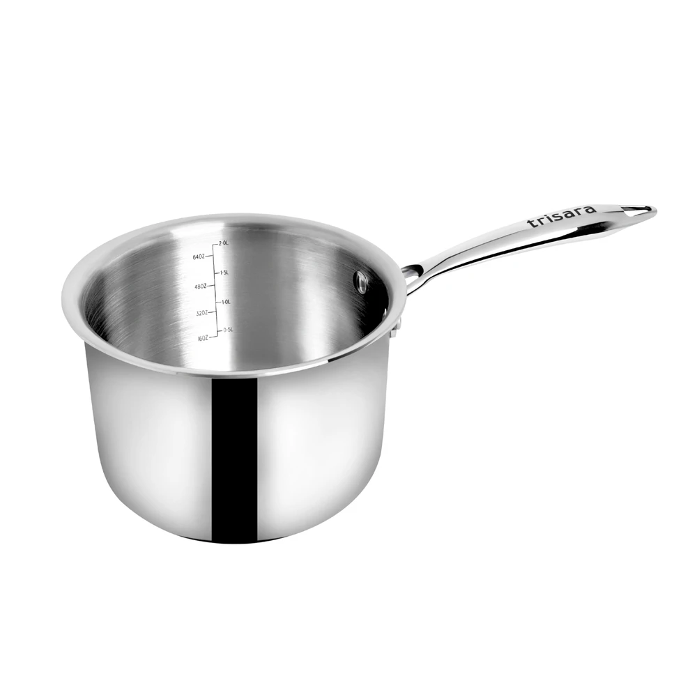 Triply Stainless Steel Deep Saucepan | Size: 16 cm | Capacity: 2000 ml - Image 2