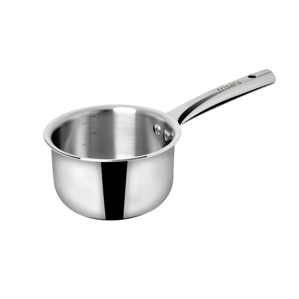 Triply Stainless Steel Saucepan | Size: 16 cm | Capacity: 1500 ml - Image 2